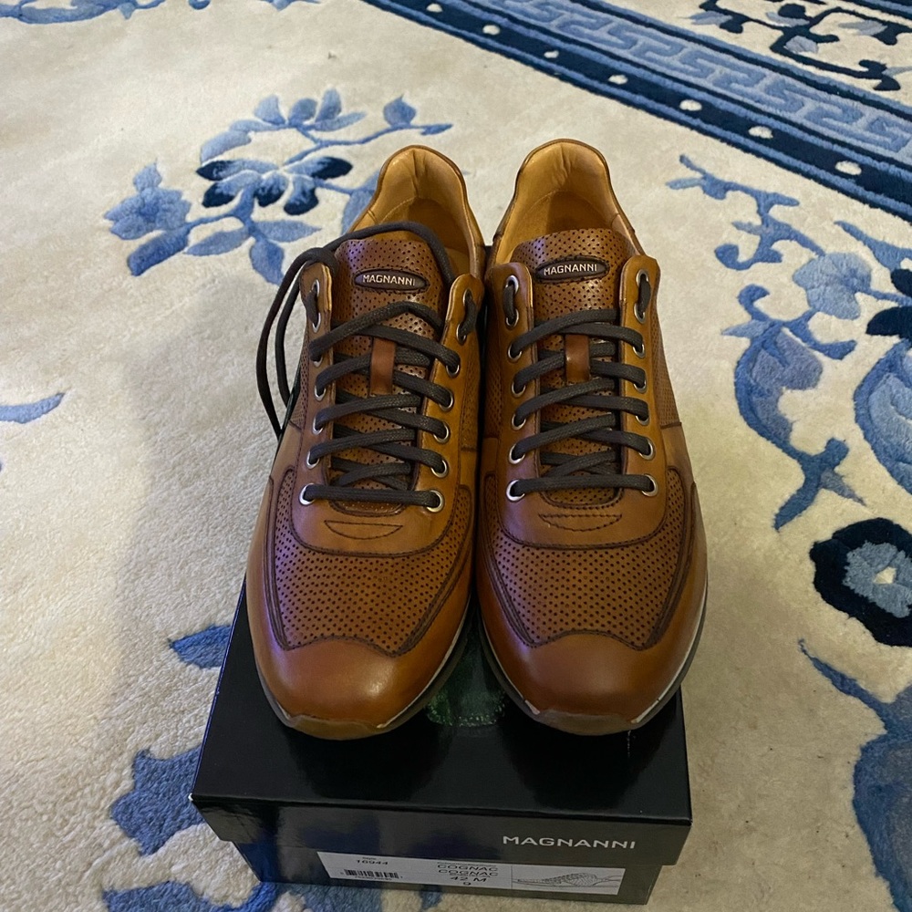 Magnanni Saks Fifth Avenue Cognac Shoes